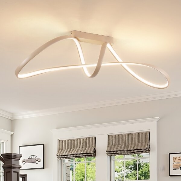 Brilagi-LED Димируем таванен плафон TWISTER LED/60W/230V 3000-6000K бежов+ДУ