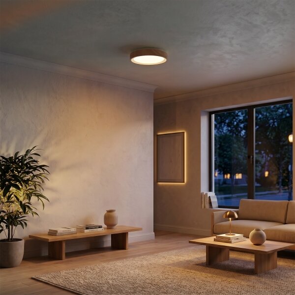 Brilagi - LED таванно осветително тяло FLOCO LED/24W/230V Ø 30 см дървено/бяло