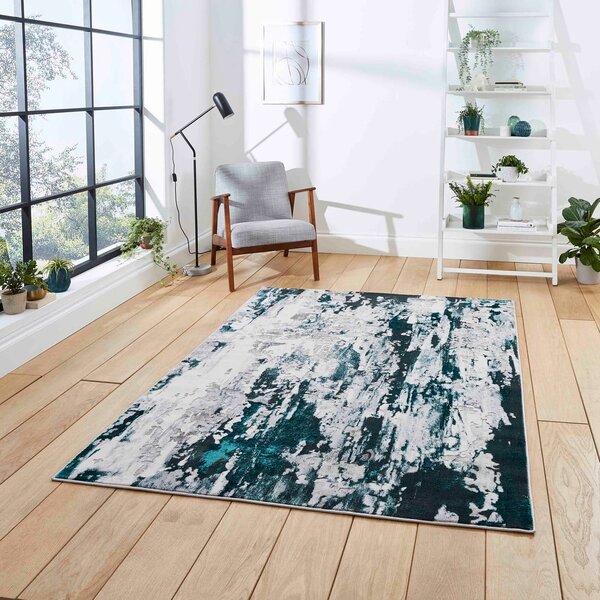 Килим в петролено и светлосиво 80x150 cm Apollo – Think Rugs