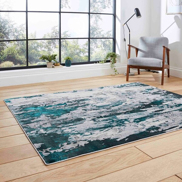 Килим в петролено и светлосиво 80x150 cm Apollo – Think Rugs