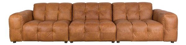 Кожен модулен диван в цвят кафяв коняк 364 cm Hackman – Dutchbone