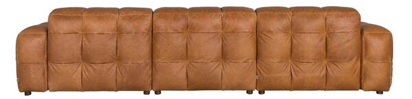 Кожен модулен диван в цвят кафяв коняк 364 cm Hackman – Dutchbone