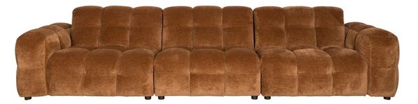 Кафяв кадифен модулен диван 364 cm Hackman – Dutchbone
