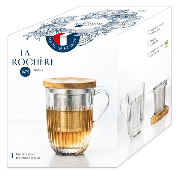 Стъклена чаша с цедка 280 ml Ouessant - La Rochére