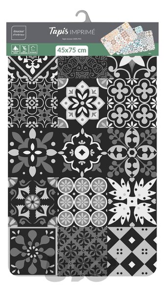 Черен килим от PVC 45x75 cm Salou – douceur d'intérieur