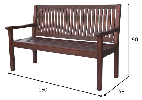 Дървена градинска пейка Boston - Rojaplast