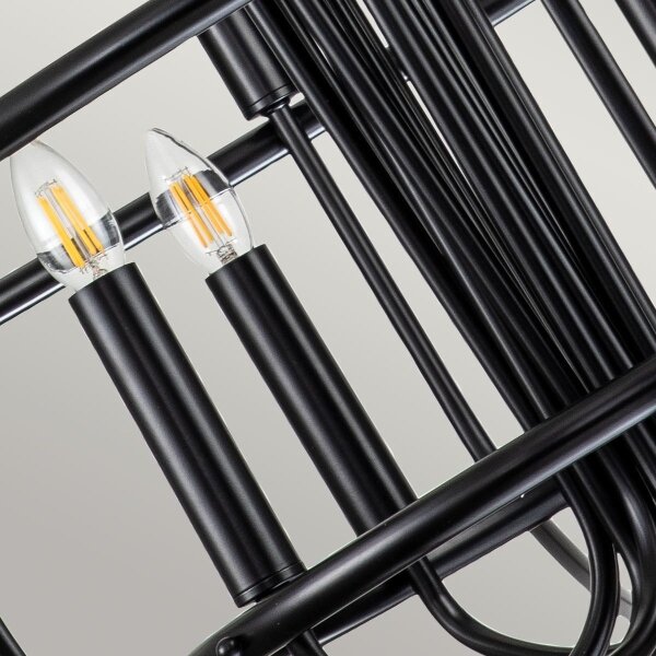 Kichler KL-CAPITOL-HILL12-BLK-Полилей на верига CAPITOL HILL 12xE14/40W/230V черен