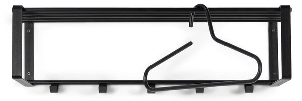 Черна метална стенна закачалка с рафт 70 cm Rex – Spinder Design