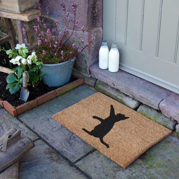 Изтривалка от кокосови влакна 40x60 cm Cat – Artsy Doormats