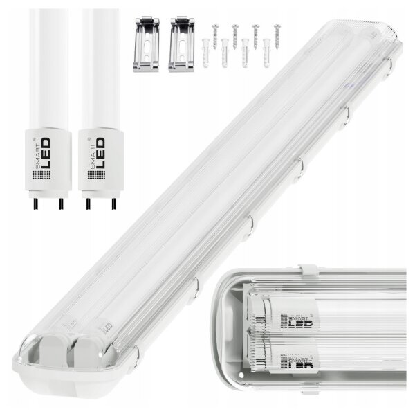 LED техническо осветително тяло за T8 тръбни лампи 2xG13/20W/230V 6500K 120 cm IP65 бяло