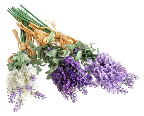 Изкуствени цветя в комплект от 3 броя (височина 32 см) Lavender Bouquet – Casa Selección