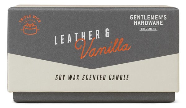 Свещ от соев восък с време на горене 40 h Leather & Vanilla – Gentlemen's Hardware