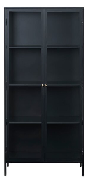 Черна метална витрина 90x190 cm Carmel – Unique Furniture