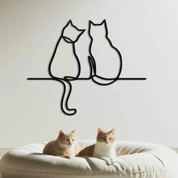 Метална Декорация Two Cats
