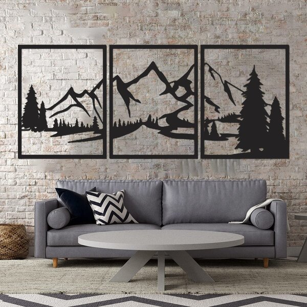 Метална Декорация Планински Изглед