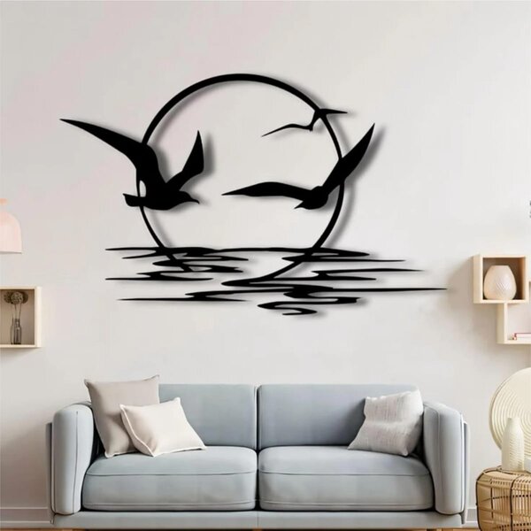 Метална Декорация Birds Over The Sea