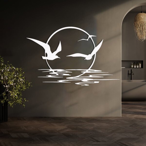 Метална Декорация Birds Over The Sea