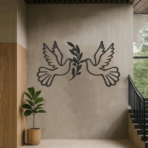 Метална Декорация Doves