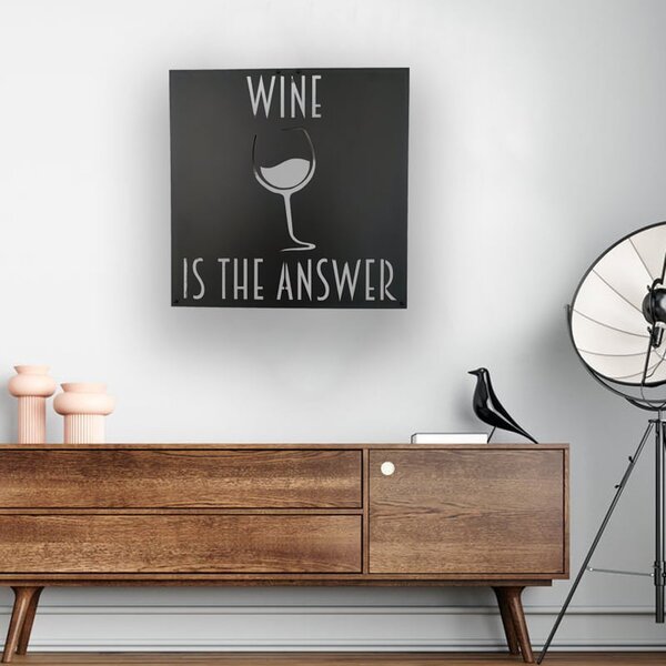 Метална Декорация Wine is the Answer