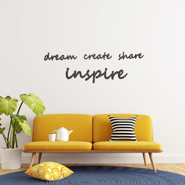 Метален Надпис Dream Create Share Inspire