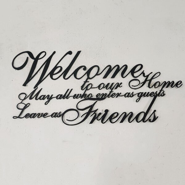 Метален Надпис Welcome Friends