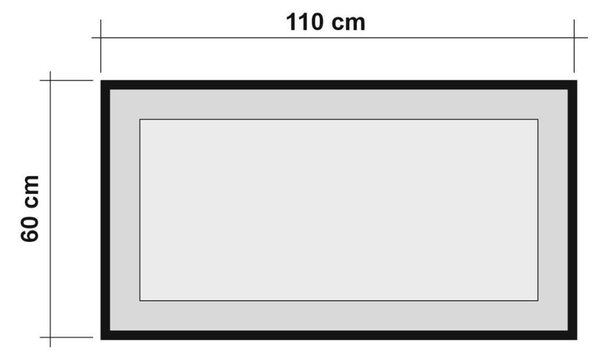 Стенно огледало Simply, 110 x 60 cm - Wallity