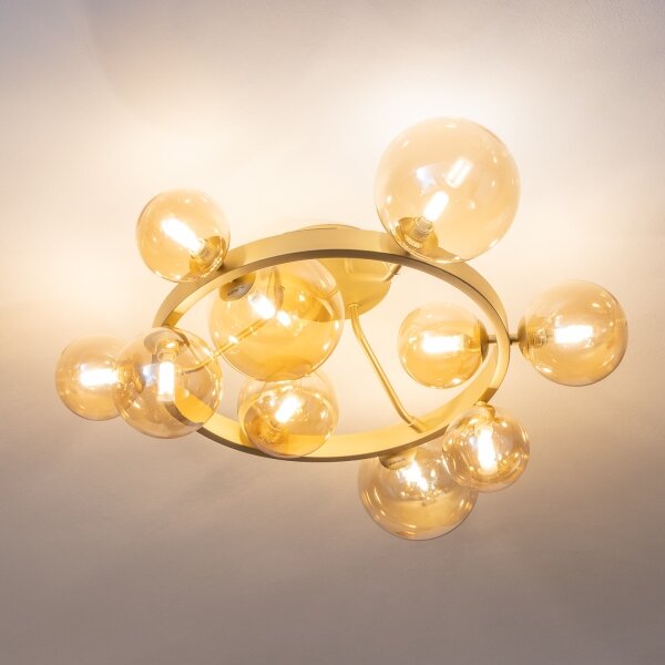 Brilagi - LED Полилей за повърхностен монтаж MILLA 10xG9/3W/230V златист