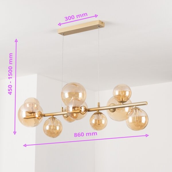 Brilagi - LED Пендел MILLA 10xG9/3W/230V златист