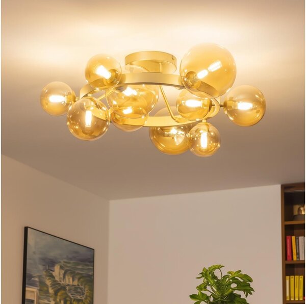 Brilagi - LED Полилей за повърхностен монтаж MILLA 10xG9/3W/230V златист