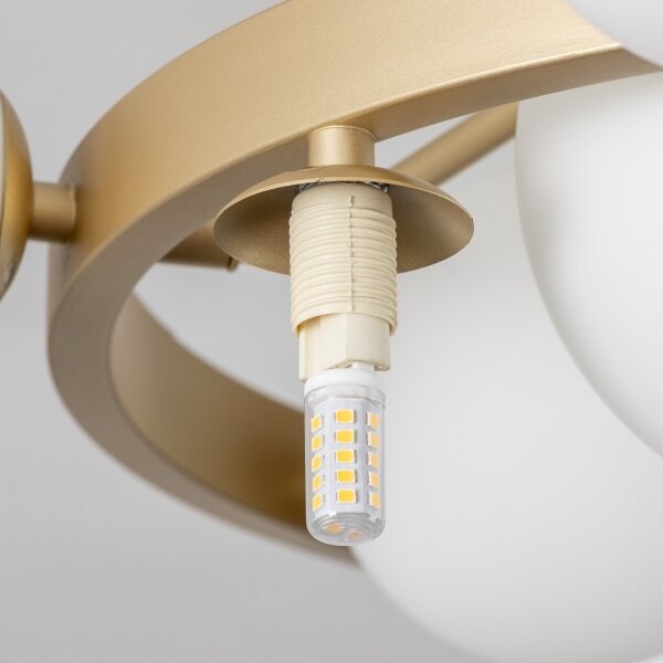 Brilagi - LED Полилей за повърхностен монтаж MILLA 10xG9/3W/230V златист/бял