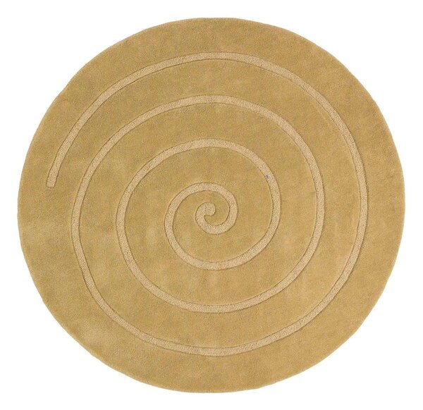 Бежов вълнен килим , ⌀ 140 cm Spiral - Think Rugs