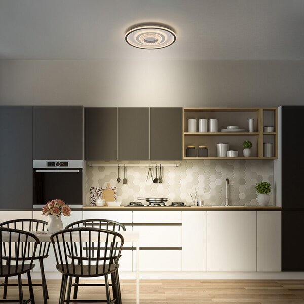 OSRAM LED таванна лампа ORBIS CRISTALLY, бяла, Ø 43 см, CCT, Бял, Дневна/трапезария, Алуминий, Модерен