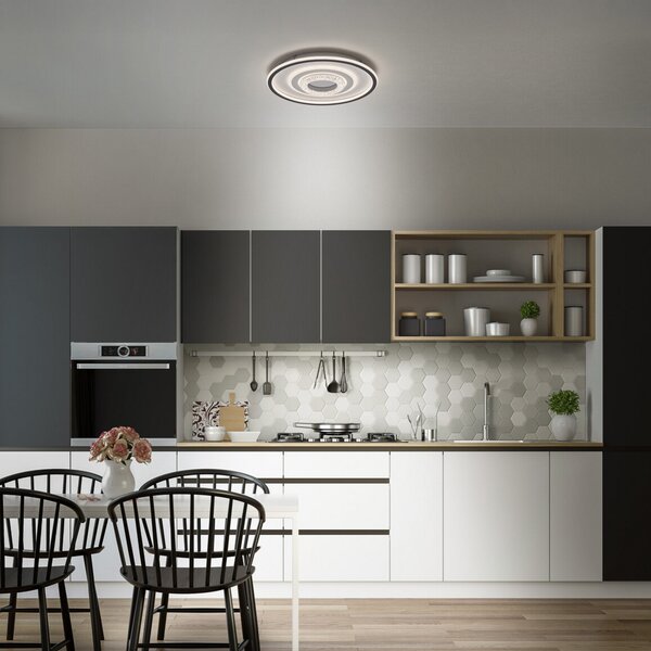 OSRAM LED таванна лампа ORBIS CRISTALLY, бяла, Ø 43 см, CCT, Бял, Дневна/трапезария, Алуминий, Модерен