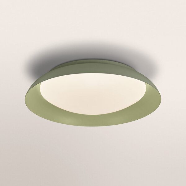 OSRAM LED таванна лампа ORBIS PLATE на OSRAM, зелена, Ø 48 см, clickdim, Затъмняване, Зелен, Дневна/трапезария, Метал, Модерен