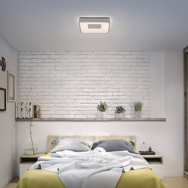 OSRAM LED таванна лампа ORBIS PIANA, сребриста, 49 x см, clickdim, Затъмняване, Металик, Дневна/трапезария, Метал, Модерен