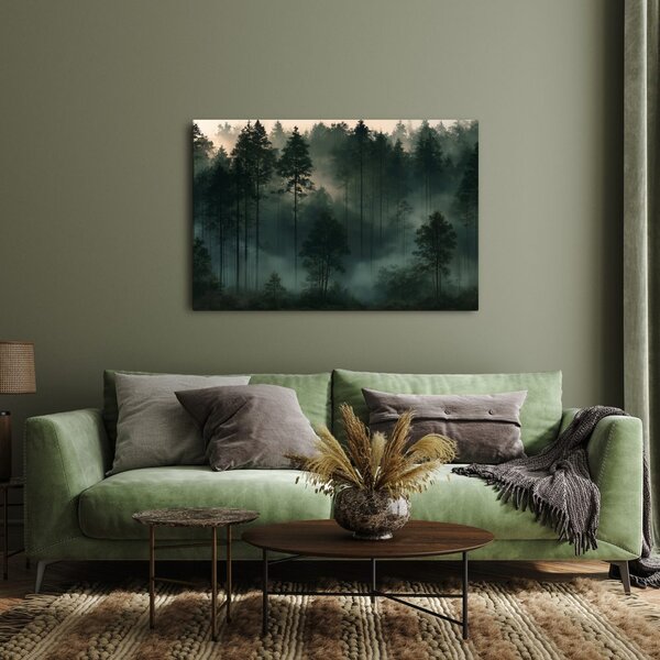 Картина на платно – Мъглива гора по изгрев