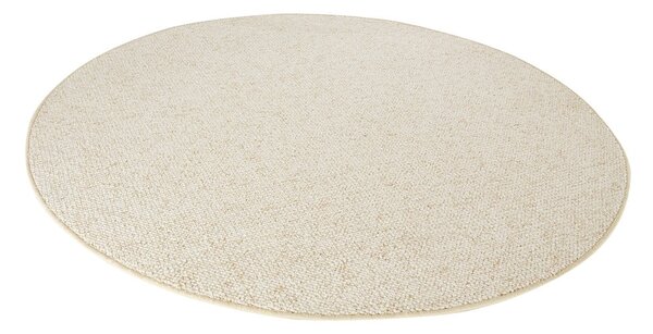 Кремав кръгъл килим ø 133 cm Wolly – BT Carpet