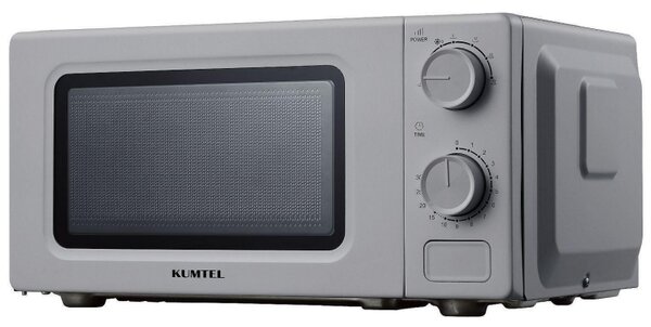 Микровълнова фурна Kumtel HM-21, 600W, 17 л, 6 степени, Таймер, Размразяване, Сив