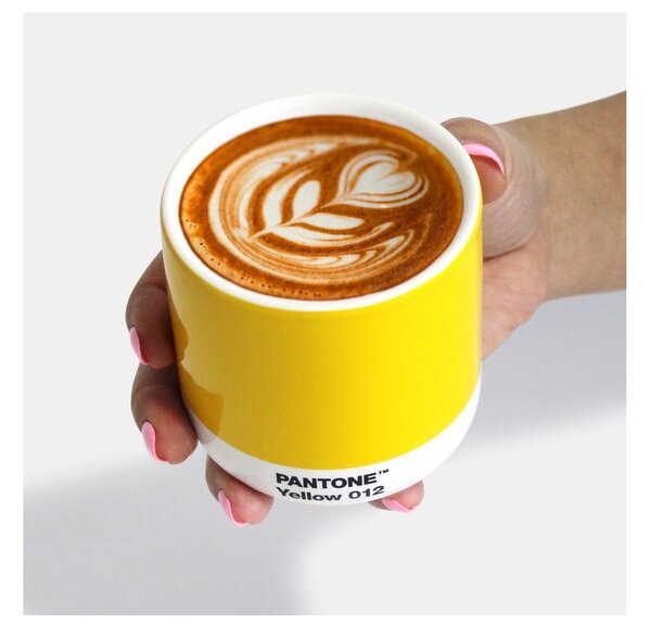 Жълта керамична чаша 175 ml Cortado Yellow 012 - Pantone