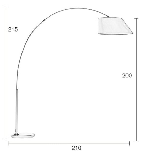 Черна подова лампа Arc - Zuiver