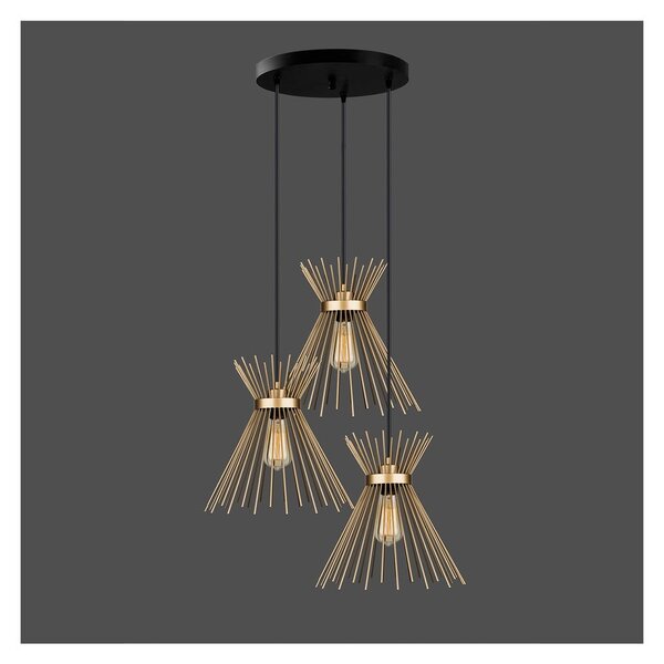 Метална висяща лампа в златист цвят ø 34 cm Izmir - Squid Lighting