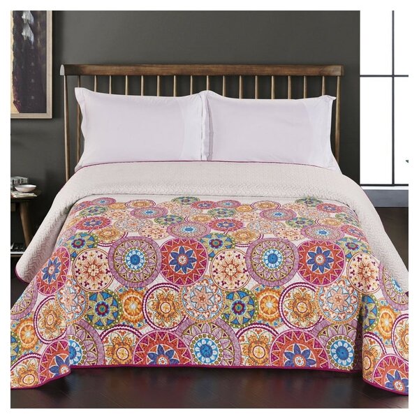 Двустранна покривка за легло от микрофибър в цвят фуксия , 170 x 270 cm Bibi - DecoKing