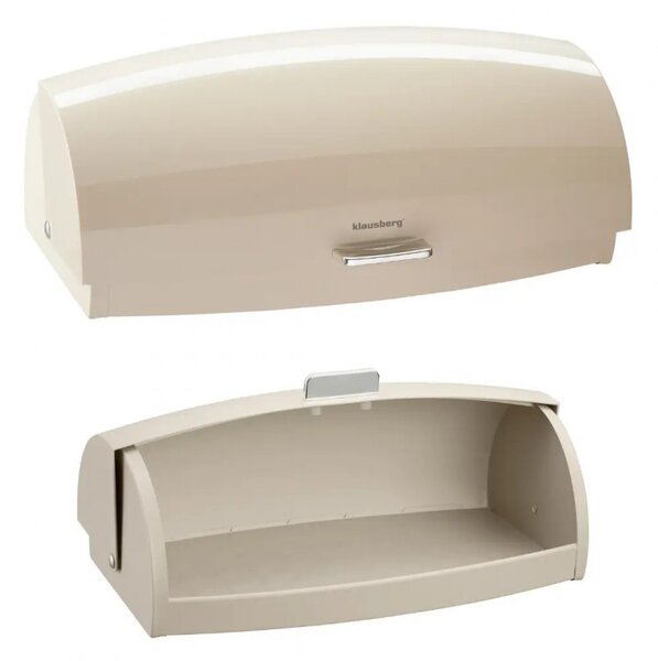 Кутия за хляб Klausberg KB 7932, 45 см, Ергономична дръжка, Метална, Бежов