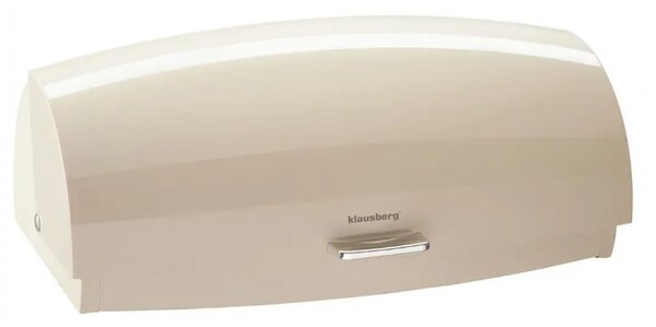 Кутия за хляб Klausberg KB 7932, 45 см, Ергономична дръжка, Метална, Бежов