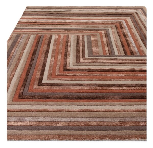 Вълнен килим в тухлен цвят 160x230 cm Network Terracotta - Asiatic Carpets