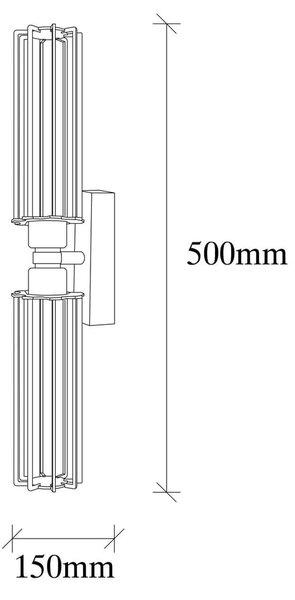 Стенна лампа в черно и златисто ø 8 cm Fellini – Opviq lights