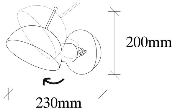 Стенна лампа в светлосиньо и бронзово ø 15 cm Sivani - Opviq lights