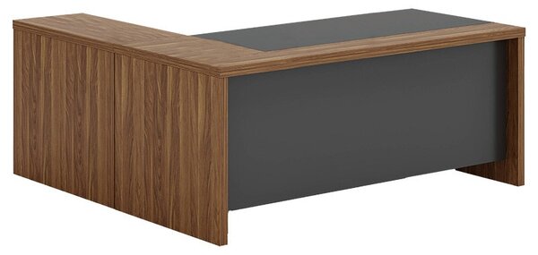 Ъглово бюро с обратим монтаж Оскар орех - въглища 200x188,6x76см