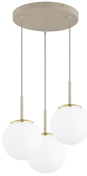 Brilagi - Полилей на кабел MILO ECRU 3xE27/60W/230V бежов/златист