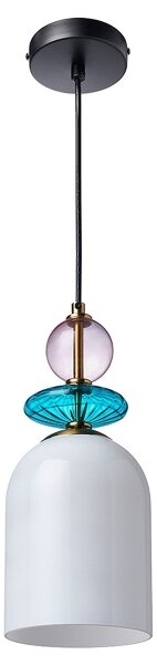 Полилей на кабел TROPEA 1xE27/15W/230V черен/димно лилав/син/бял